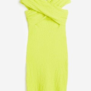 H & M- Textured Off The Shoulder Dress- Size Large